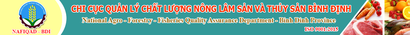 Cơ sở dữ liệu về quản lý chất lượng ATTP nông lâm sản và thủy sản tỉnh Bình Định